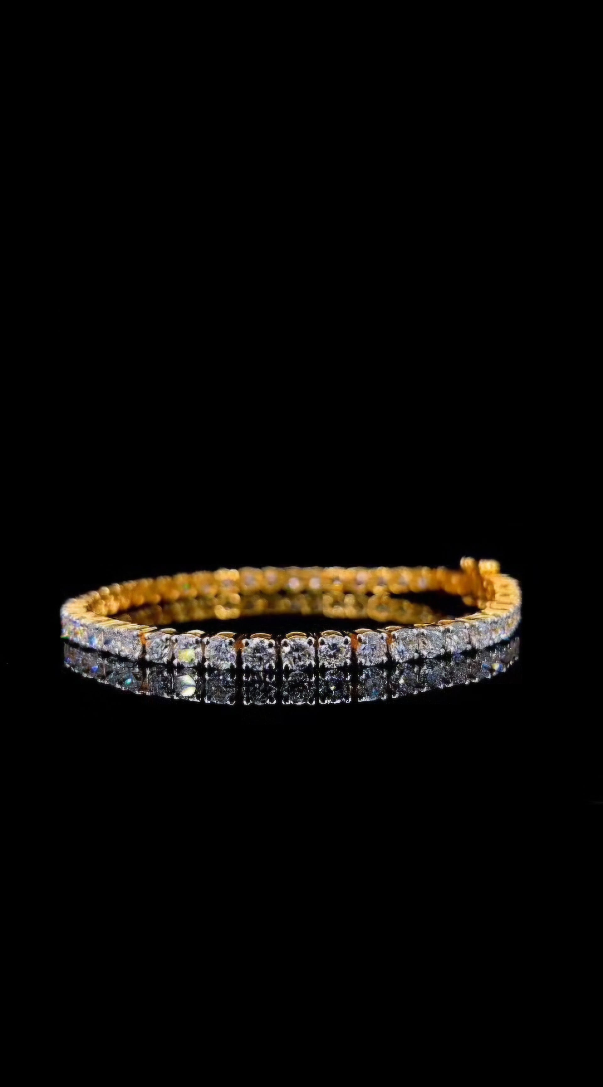 💎14K Gold Diamond Tennis Bracelet