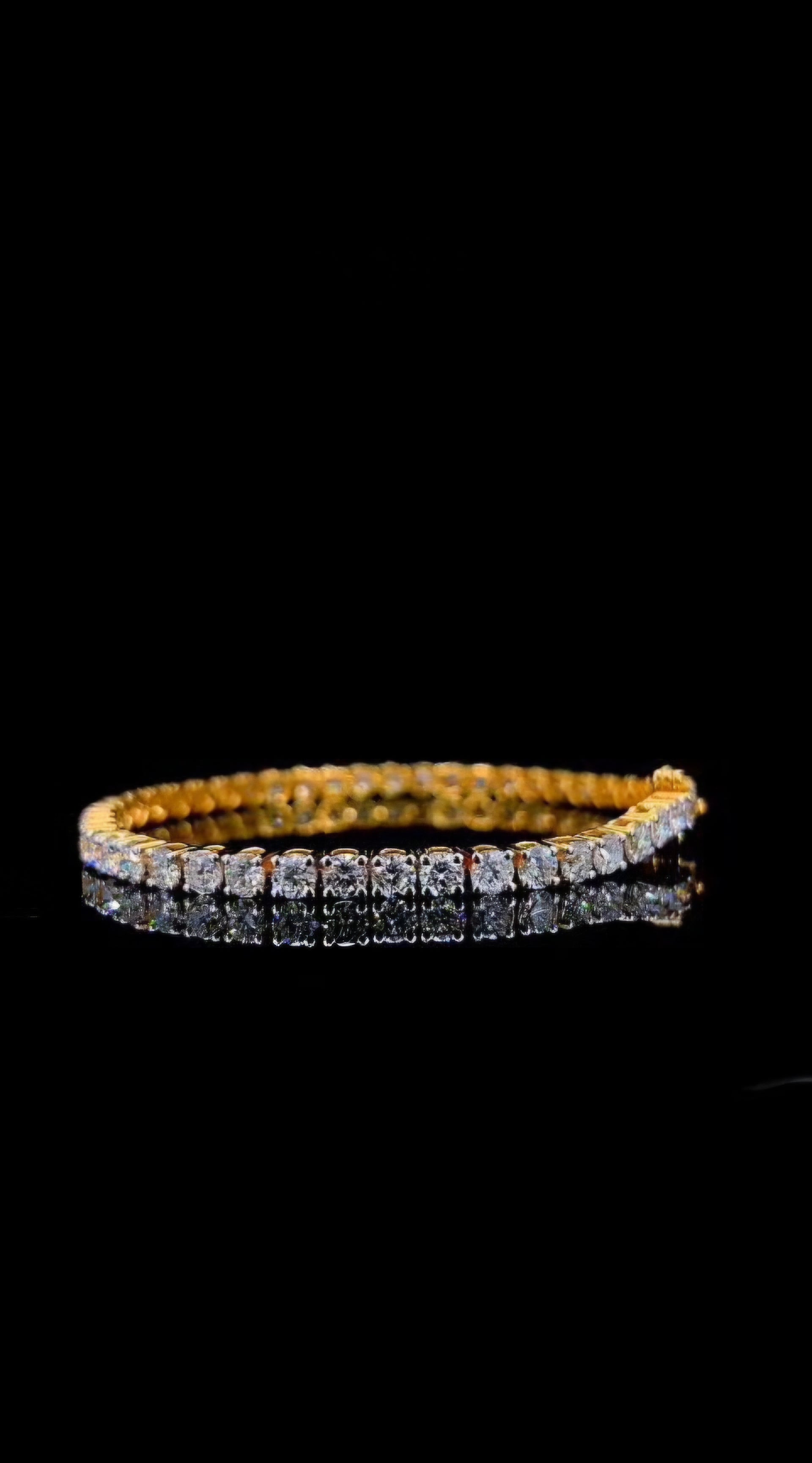 💎14K Gold Diamond Tennis Bracelet