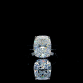 💎 4ct Cushion‑Cut Diamond Ring with Halo &amp; Side Stones