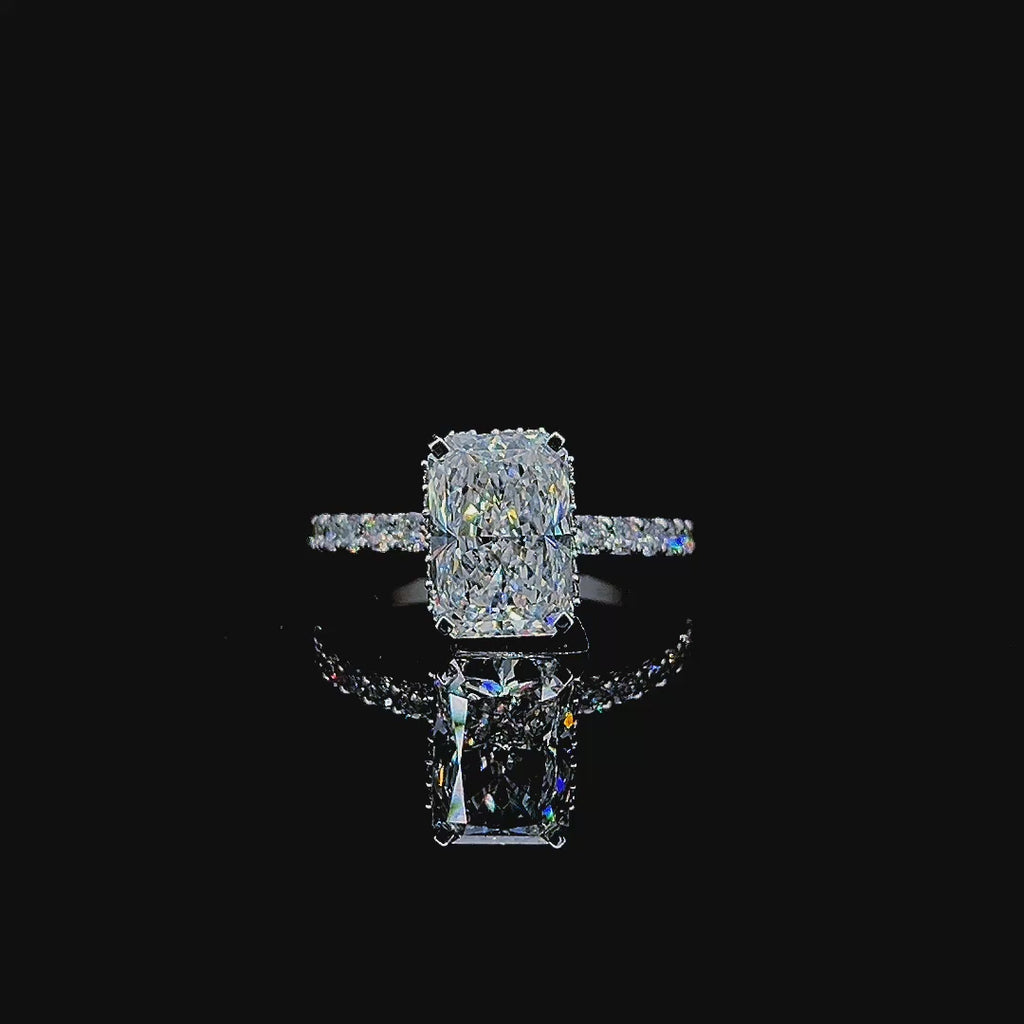 3ct Radiant Lab Diamond Engagement Ring ✨